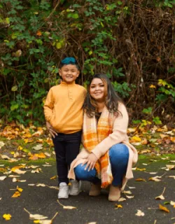 Women with her son on the road | Honey Glow Health Med Spa Located in Bonney Lake, WA